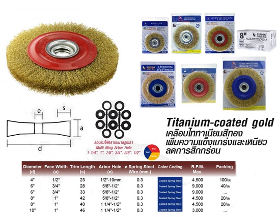 แปรงลวดกลม CRIMPED WIRE WHEEL BRUSH  SUMO