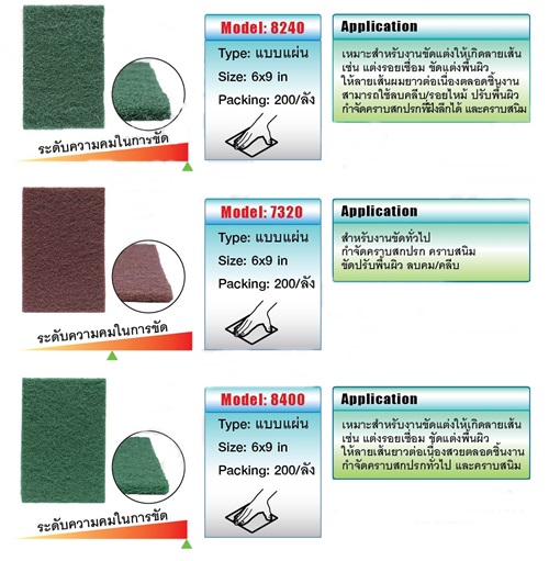 แผ่นใยสังเคราะห์แบบแผ่น HAND PAD SUMO แผ่นใยสังเคราะห์แบบแผ่น HAND PAD SUMO