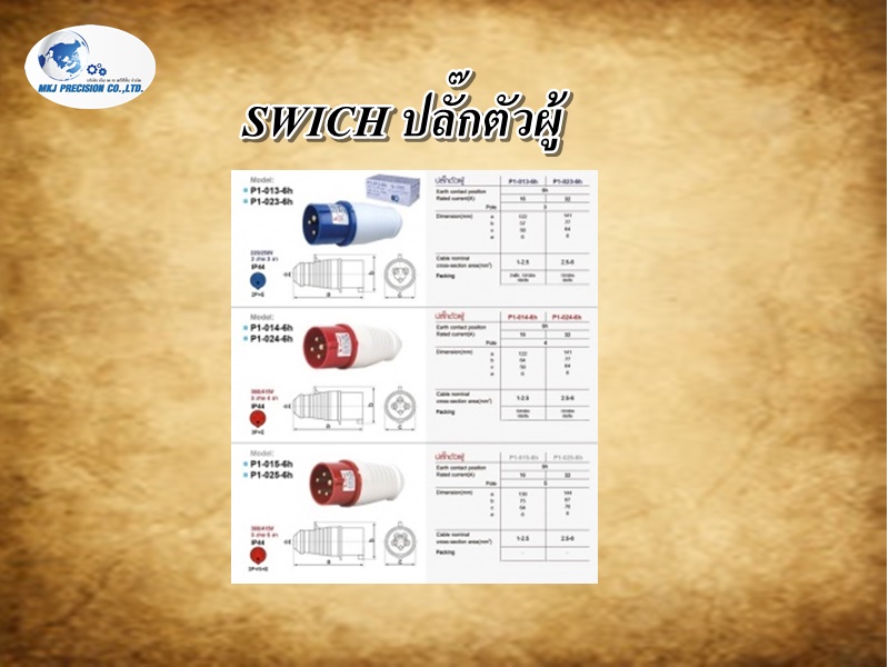 SWITCH  ปลั๊กตัวผู้