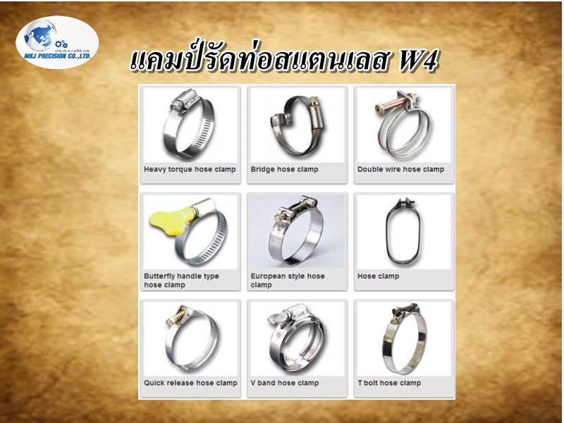 แคมป์รัดท่อสแตนเลส W4